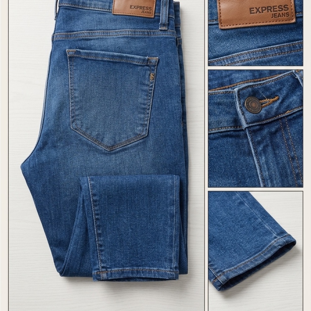 Express Women’s Slim Straight Blue Jeans